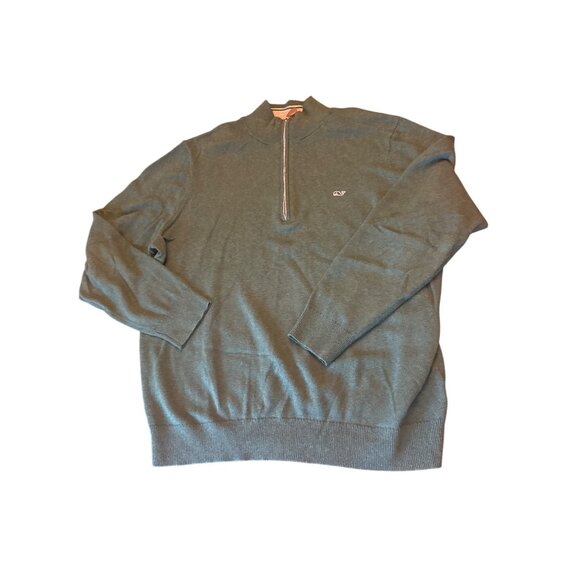 Vineyard Vines Green Cotton Cashmere Blend Mens Sweater Large - Picture 1 of 5